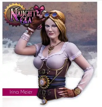 1/12 fantazijos mergina Irina Meier Steampunk krūtinė žaislas Derva Modelis Miniatiūrų Rinkinys unassembly Unpainted