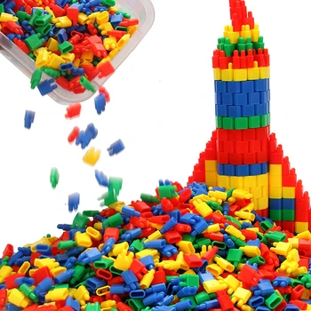 100-1200pcs Plastiko Kulka Blokai 3D Modelio konstrukciniai Žaislai Vaikams, Vandens Vamzdžio, Tunelio Blokai Švietimo Žaislai