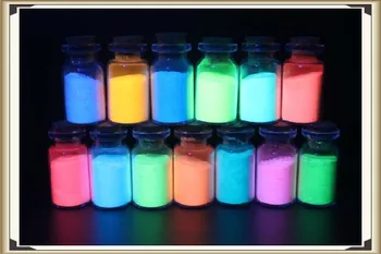 100g/daug Šviesos Pigmento Fosforo Milteliai ,fotoliuminescencinės Pigmento 10 ColorsX10g Švyti Naktį Lakas, Nagų lako Priėmimo