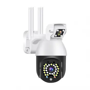 1080P WIFI PTZ IP Kamera, Wireless Dual Lens Lauko CCTV Saugumo Kameros 29 vnt. IR Naktį LED Šviesos lauko kamera