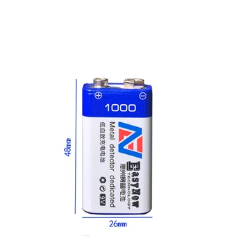 1pcs/daug 1000mAh daugkartinio įkrovimo baterija 9V 6F22 USB ličio jonų baterija priemonę vaikų žaislas įkraunama baterija