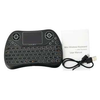 2.4 G Mini Belaidė Klaviatūra Su 7 Spalvų Apšvietimu Įkrovimo Oro Pelė Touch Pad Nuotolinio Valdymo Klaviatūra, Skirta 