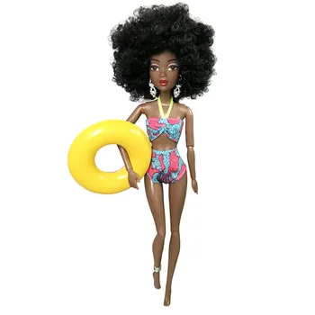 2019 karšto 31cm mergina Kūdikių Lėlės bikini mergaitė lėlė Mergaitėms, vonia Gimtadienio Kilnojamojo Jungtinio Afrikos Lėlės Žaislas Juoda Lėlė princesė