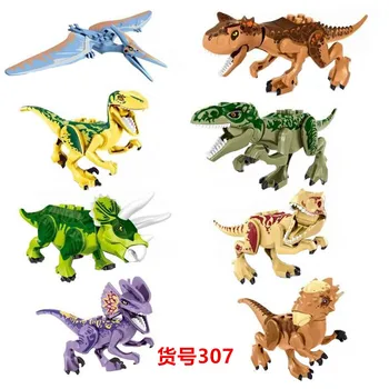 2019 NAUJAS 8 Dinozaurai Blokai 32*32 Taškus pagrindinės Plokštės Aseemble Švietimo, Vaikams, Žaislai, Dovanos, Juros Pasaulyje Dinozaurų Parkas Berniukams