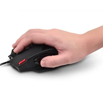 2019 Naujų Karšto Zelotes C-12 Programuojami Mygtukai LED Optinė USB Žaidimų Pelės Pelės 4000 DPI profesinės pelės PC kompiuteris