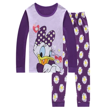 2021 m. Pavasarį, Rudenį Vaikų Berniukų, Mergaičių Drabužiai, Kūdikių Pižama ilgas Rankovėmis 2vnt/komplektas Mickey Cartoon Vaikų Sleepwear
