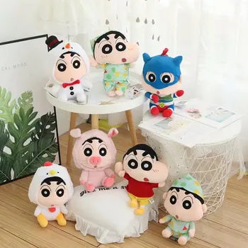 25cm Naujas kawaii pliušinis animacinių filmų pieštuku Shinchan pliušiniai žaislai aukštos kokybės pliušas įdaryti žaislas dėvėti audinio dekoras gimtadienio dovana vaikams