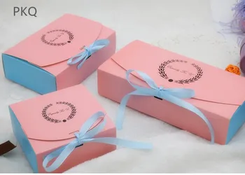 30pcs Popieriaus Dovanų Dėžutėje Vestuves Rožinės spalvos Kraft Popieriaus Langelį, Torto Pakuotės, Dėžutės, Candy, Slapukus Cupcake Dėžutę