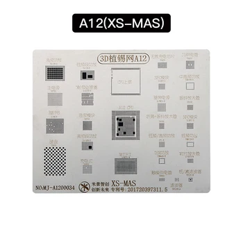 3D IC Chip BGA Reballing Trafaretas Rinkiniai Rinkinį A8 A9 A10 A11 A12 trafaretas skardos rankiniai įrankiai iPhone 6 7G 8G 8P XR XS MAX serija