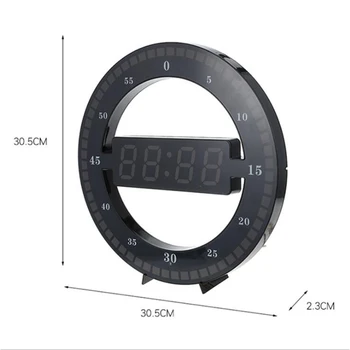 3D LED Smart Digital Sieninis Laikrodis Elektroninis Naktį Švyti Turas Sieniniai Laikrodžiai Automatiškai Reguliuoti Ryškumą Stalinis Laikrodis ES Plug
