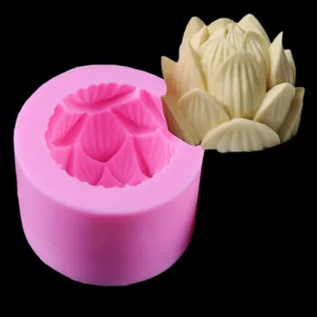 3d Lotus Silikono Formų Gėlės Formos Gėlių, Žvakių liejimo Formos Šokolado Liejimo Silikono Puokštė Gėlių Pelėsių Sodo Formų K155