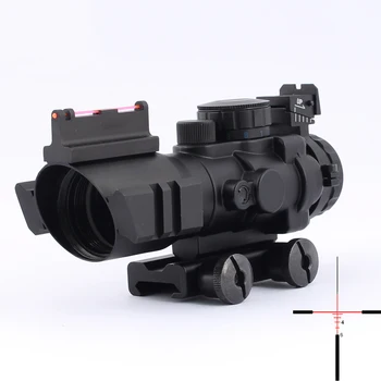 4x32 Acog Riflescope 20mm Suderinta Reflex Optika taikymo Sritis Taktinis Akyse Medžioklės Šautuvas Airsoft didinamasis stiklas