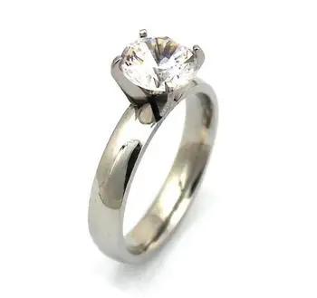 50pcs Didelis Cirkonis Žiedai Patogiai Krištolo, Nerūdijančio Plieno CZ Vestuviniai Žiedai, Sužadėtuvių Žiedai Moterų Žavesio Žiedas