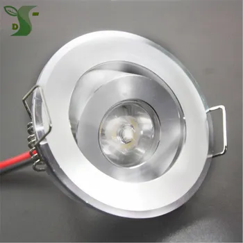 5vnt/daug 110V, 220V LED Mini LED lubų vietoje šviesos lempos šviesos srautą galima reguliuoti 1W 3W mini LED downlight balta,juoda,sidabrinė, Įskaitant ratai