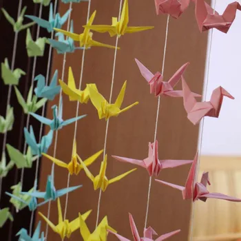 6Set Rankų darbo Girliandą Origami Kranas Reklama, Vestuvių Dekoravimas 