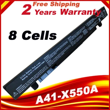 8 Ląstelių, 5200mAh didelės talpos nešiojamas Baterija A41-X550 A41-X550A Už ASUS X550L X450 X450C R409CC X552E K5 X550V