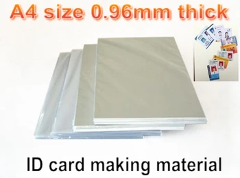 A4 dydis 0.96 mm storio Tuščią Inkjet print PVC lakštai(baltas) PVC asmens TAPATYBĖS kortelė, todėl ,studentų kortelės , narystės kortelės priėmimo medžiaga