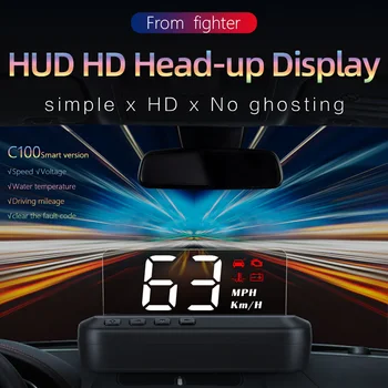 A500 HUD Veidrodis Head Up Display Automobilio greičio viršijimo Signalas automobilio Greitis Projektorius į priekinį stiklą Vandens Temperatūros Signalą OBDII automobilių dalykėlių