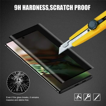 Akcoo Anti Spy Screen Protector for Samsung Note 10 Plius UV Klijai Visiškai Grūdintas Stiklas samsung S8 S9 Pastaba 8 9 S10 Plius filmas