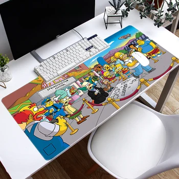 Animacinių filmų Simpson negabaritinių pelės padas, pagamintas pagal užsakymą dydis sutirštės vandeniui versija Antrinės juanių žaidimas klaviatūros mygtukai stalas padas