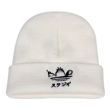 Animacinių filmų Totoro Atkakli Toli skrybėlę Beanies skrybėlę Moterų Atsitiktinis Megztos Kepurės Vyrams Lauko Žiemos Šiltos kepurės