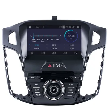AOTSR 64GAndroid10.0 Automobilio Radijo Ford Focus 2012 2013 2016 2017 2018 GPS Navigacija 1 Din Grotuvas Bluetooth Prietaisų skydelis