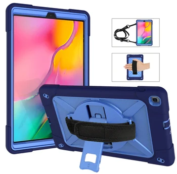 Atsparus Smūgiams Šarvai Tablet Case For Samsung Tab A10.1 SM-T510 SM-T515 2019 Padengti Sunkiųjų Apsaugos Petį Tablet Stand Atveju