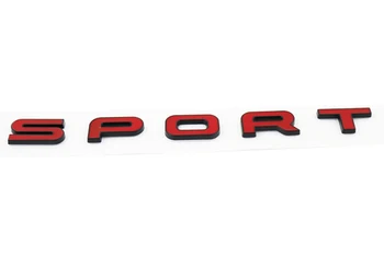 Auto Juodas raudonas SPORTO Range Rover Galiniai Įkrovos Bagažinės Logotipas Ženklelis Lipdukas