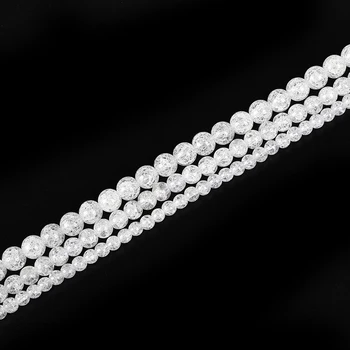 Balti perlų ir Įvairių dydžių ir gali patenkinti įvairaus amžiaus Pūsti Sintezė kristalų Rankinis Laisvas karoliukai A01