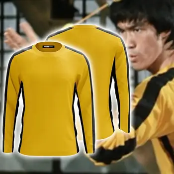 Bruce Lee suaugusiųjų kovos menų drabužių, T-marškinėliai, kelnės kung fu drabužių Kinų kovos menų drabužių cosplay veiklos rinkinys