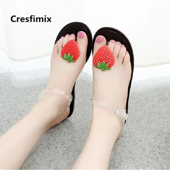 Cresfimix sandalias de mujer moterų mados aukštos kokybės pavasarį & vasaros sandalai panele laisvalaikio želė sandalai kietas sandalai c2723
