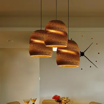 Derliaus Rotango Liustra Klasikinis Gintaro Spalvos LED Sieniniai šviestuvai Modernių Lubų Lempos, Žibintai Papuošti Kambarį Miegamasis