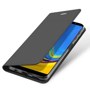 DUX DUCIS Apversti Odinis dėklas, Skirtas Samsung Galaxy A7 2018 Prabanga Piniginės Telefono Dangtelis, skirtas 