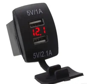 Dviguba-USB Lanko Formos Skaitmeninis Displėjus, Automobilinis Kroviklis 5V/3.1 LED Adapteris Mini Kroviklis, Skirtas 