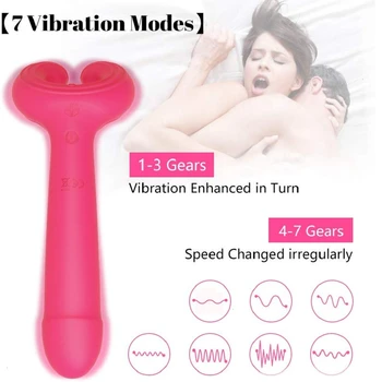 G-taško vibratorius klitorio makšties 3 varikliai, skatina varpos silikono vibratorius su 7 vibracijos režimai, moterys, poros sekso žaislai