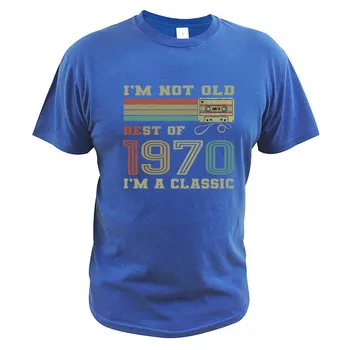 Geriausia 1970 m. 50-ojo Gimtadienio Dovanos kasetinį Vintage Marškinėliai Medvilnė, O-kaklo Vyrams Pagrindinis T-shirt