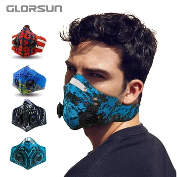 GLORSUN oro kaukė, burnos stabdžių taršos filtras sporto mokymo treniruotės kd2.5 didmeninė skalbti kvapas, smogas dulkių maske