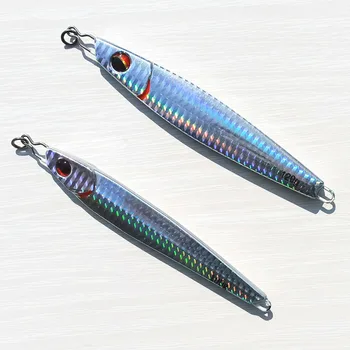 Japonija 1pc 100g/120g sidabro su 3D akis parduodami žiedai sukelti žuvų švino jig peilis jig super geros kokybės