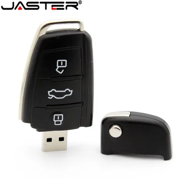 JASTER Automobilio Raktas su USB 2.0 Flash Drive 16GB 32GB 64GB Nustatyti Pen Drive USB Atminties kortelėje, Originalios Dovanų Dėžutės Saugojimo prietaisas