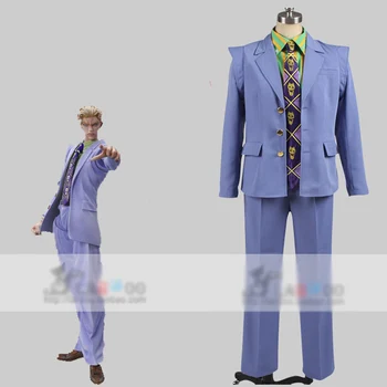 JoJo ' s Bizarre Adventure Kira Yoshikage Cosplay Kostiumų viršuje+ziajać+marškinėliai+kaklaraištis