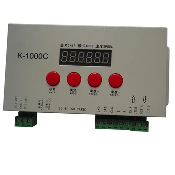 K-1000C (T-1000S Atnaujinta) valdytojas K1000C WS2812B,WS2811,APA102,T1000S WS2813 LED 2048 Pikselių Programa Valdytojas DC5-24V
