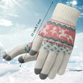 Kalėdų Extra-šiltu Vilnos Žiemos Pirštines Kalėdų Žiemą Šiltas Pirštines, Skirtas Moterų ir Vyrų Gimnastikos Pirštinės Handschoenen Guantes 2021