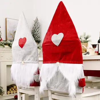 Kalėdų Švedijos Gnome Santa Sėdynės, Kėdė Padengti Skrybėlę Stalo Vakarienė Atostogų Šalis, Namų Puošybai
