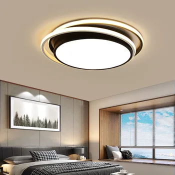Kūrybos modernios led lubų šviesos svetainė, miegamasis, studijų balkonas patalpų apšvietimas juoda balta aliuminio lubų šviestuvas lempa