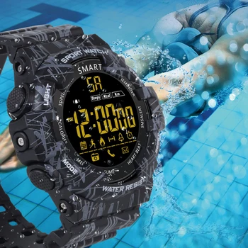 Lauko Camo Mens Smart Žiūrėti Vandeniui daugiafunkcį Pedometer Karinės Sporto laikrodis Vyrams Smartwatch Tinka 