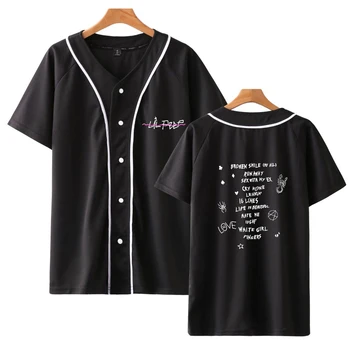 Lil Peep Marškinėliai Vyrams Ir Moterims Harajuku Drabužius Populiariausių HIP-HOP Trumpas Rankovės Beisbolo T-Shirts Japonijos Streetwear Vasaros Marškinėliai