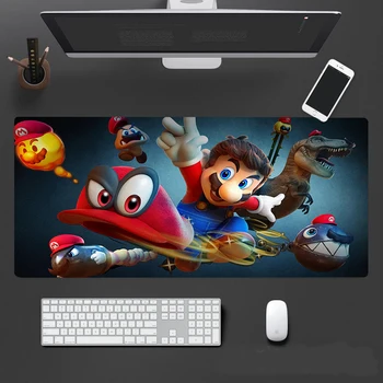Mario pelės kilimėliai locrkand padas su pele kompiuteris notbook kilimėlis 70x30cm žaidimų kilimėlis žaidėjus, klaviatūra nešiojamojo kompiuterio pelės kilimėliai