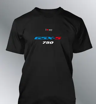 Marškinėliai, Personnalise GSXS 750 S M L XL XXL Homme Pulkininkas Rond Moto GSX-S