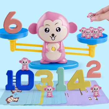 Matematikos Rungtynės Žaidimo Lentos Žaislai Monkey Rungtynės Pusiausvyros Skalės Skaičius Pusiausvyrą Žaidimas Vaikams Švietimo Sužinoti Pridėti Atimti Mokymo Žaislai