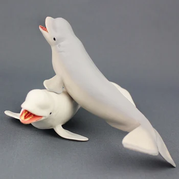 Mielas Beluga Balta Banginis Modelis Sea Life Gyvūnų LifelikeToys Kolekcijos Miegamojo Puošimas Vaikų Vaikai Eduacational Dovanos